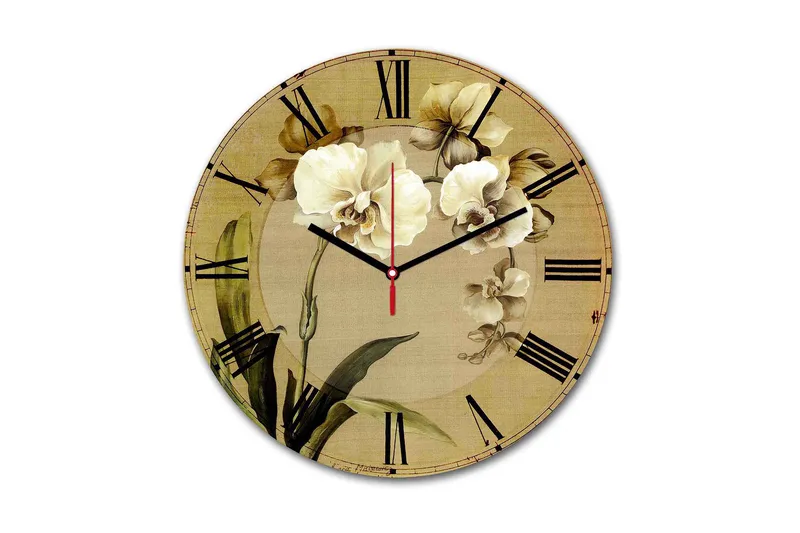 Dekorativ MDF Veggklokke 30 cm, Flerfarget