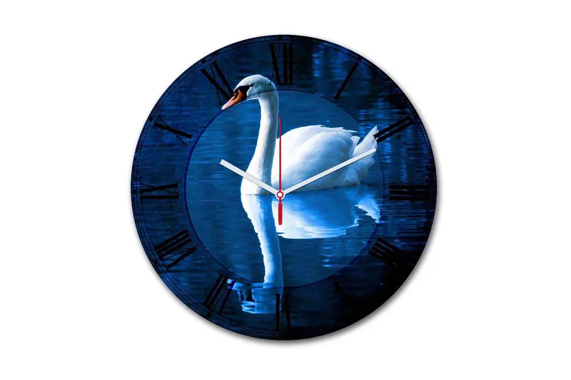 Dekorativ MDF Veggklokke 30 cm, Flerfarget