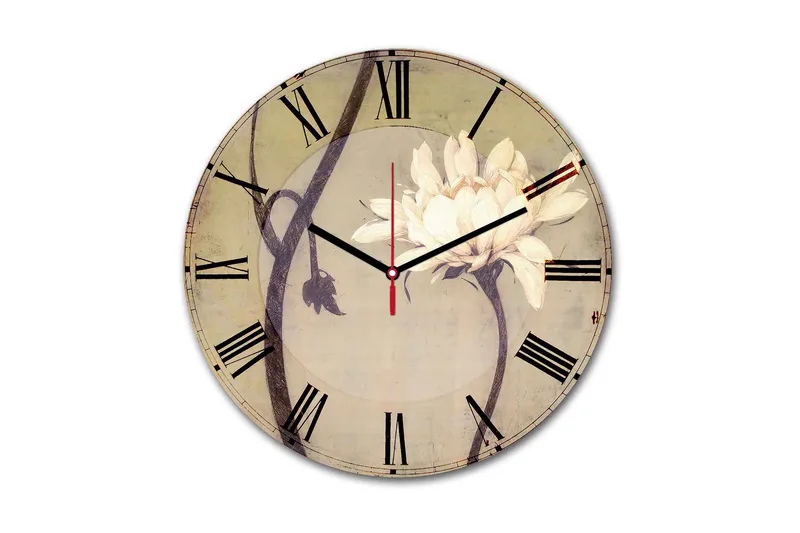 Dekorativ MDF Veggklokke 30 cm, Flerfarget