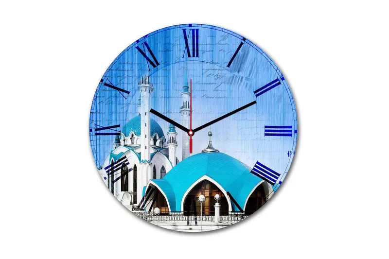 Dekorativ MDF Veggklokke 30 cm, Flerfarget