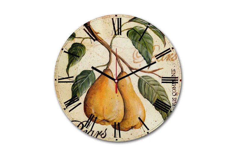 Dekorativ MDF Veggklokke 30 cm, Flerfarget