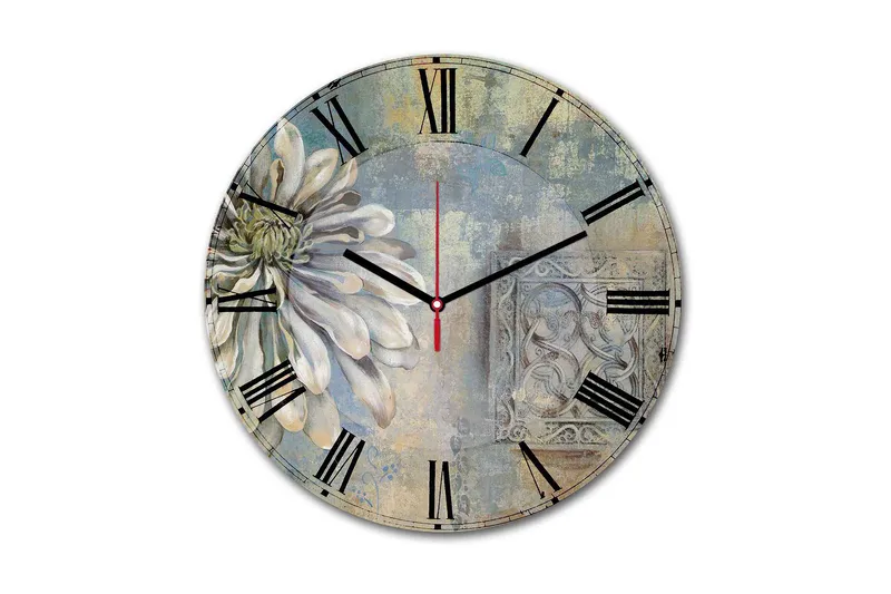 Dekorativ MDF Veggklokke 30 cm, Flerfarget