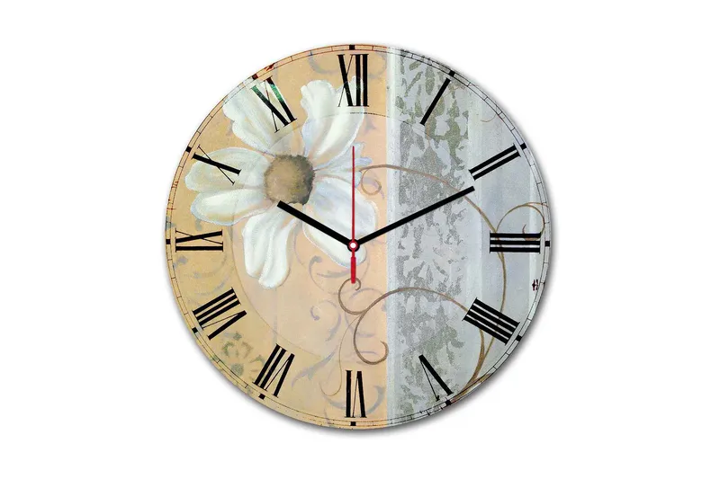 Dekorativ MDF Veggklokke 30 cm, Flerfarget