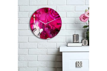 Dekorativ MDF Veggklokke 30 cm - Flerfarget - Interiør - Veggdekorasjon - Klokker