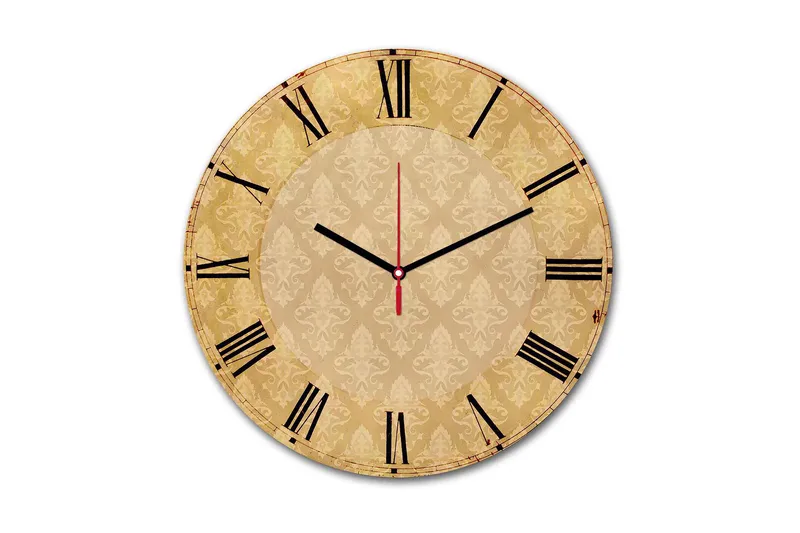 Dekorativ MDF Veggklokke 30 cm, Flerfarget