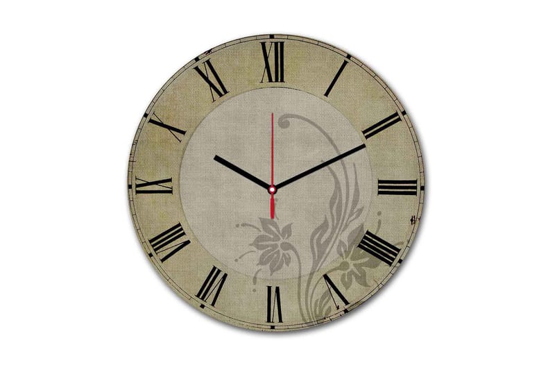 Dekorativ MDF Veggklokke 30 cm, Flerfarget