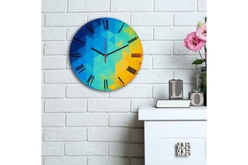 Dekorativ MDF Veggklokke 30 cm - Flerfarget - Interiør - Veggdekorasjon - Klokker