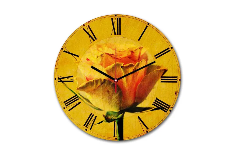 Dekorativ MDF Veggklokke 30 cm, Flerfarget
