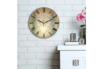 Dekorativ MDF Veggklokke 30 cm - Flerfarget - Interiør - Veggdekorasjon - Klokker