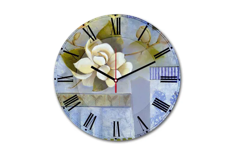 Dekorativ MDF Veggklokke 30 cm, Flerfarget