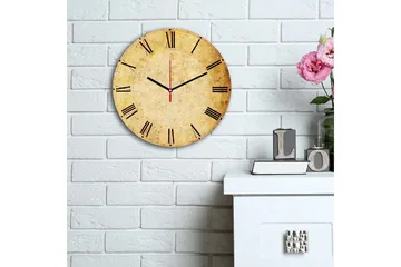 Dekorativ MDF Veggklokke 30 cm - Flerfarget - Interiør - Veggdekorasjon - Klokker