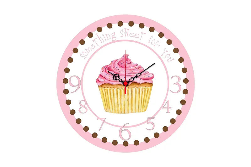 Dekorativ MDF Veggklokke 40 cm, Flerfarget