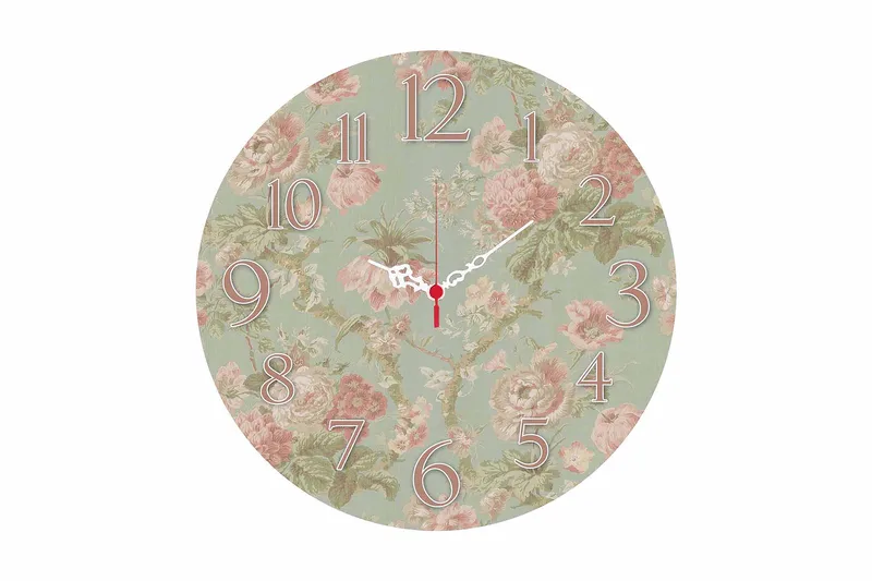 Dekorativ MDF Veggklokke 40 cm, Flerfarget