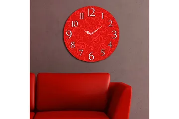 Dekorativ MDF Veggklokke 40 cm - Flerfarget - Interiør - Veggdekorasjon - Klokker