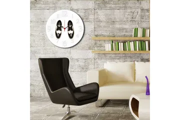 Dekorativ MDF Veggklokke 40 cm - Flerfarget - Interiør - Veggdekorasjon - Klokker
