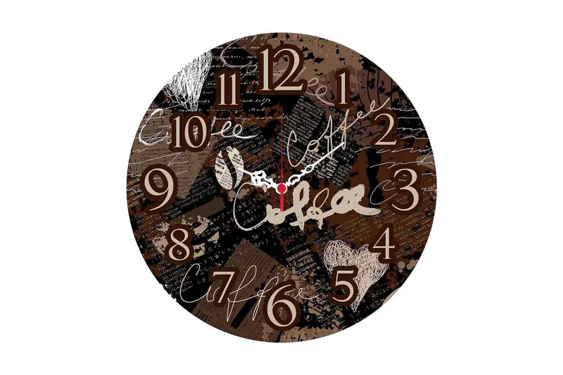 Dekorativ MDF Veggklokke 40 cm, Flerfarget