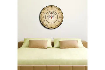 Dekorativ MDF Veggklokke 40 cm - Flerfarget - Interiør - Veggdekorasjon - Klokker