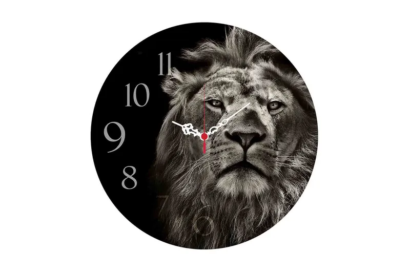 Dekorativ MDF Veggklokke 40 cm - Flerfarget - Interiør - Veggdekorasjon - Klokker