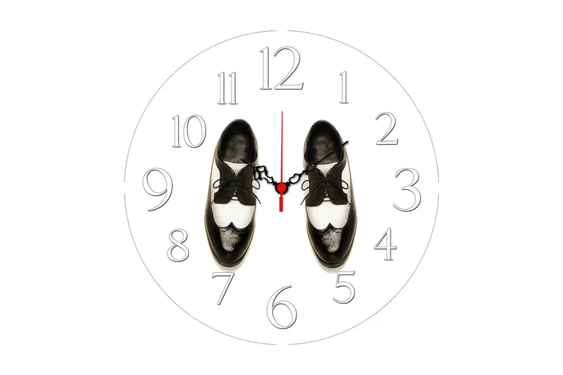 Dekorativ MDF Veggklokke 40 cm, Flerfarget