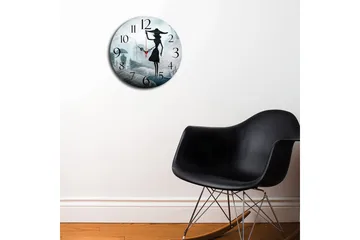 Dekorativ MDF Veggklokke 40 cm - Flerfarget - Interiør - Veggdekorasjon - Klokker