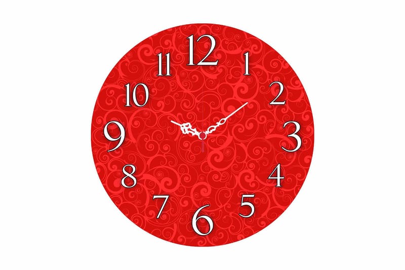 Dekorativ MDF Veggklokke 40 cm, Flerfarget