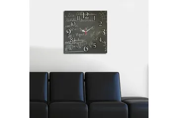 Dekorativ MDF Veggklokke 40x40 cm - Flerfarget - Interiør - Veggdekorasjon - Klokker