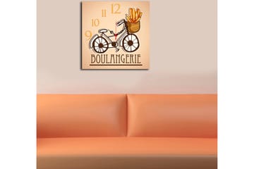 Dekorativ MDF Veggklokke 40x40 cm - Flerfarget - Interiør - Veggdekorasjon - Klokker