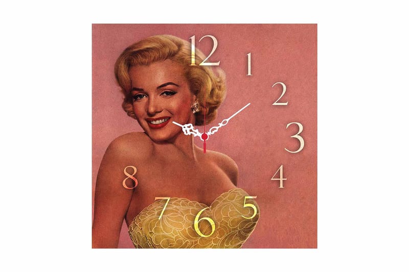 Dekorativ MDF Veggklokke 40x40 cm, Flerfarget