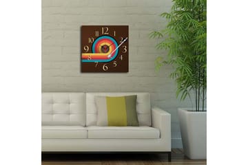Dekorativ MDF Veggklokke 40x40 cm - Flerfarget - Interiør - Veggdekorasjon - Klokker