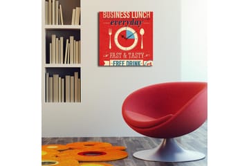 Dekorativ MDF Veggklokke 40x40 cm - Flerfarget - Interiør - Veggdekorasjon - Klokker