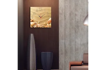 Dekorativ MDF Veggklokke 40x40 cm - Flerfarget - Interiør - Veggdekorasjon - Klokker