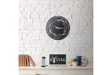 Dekorativ Metallveggklokke - Svart - Interiør - Veggdekorasjon - Klokker