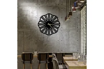 Dekorativ Metallveggklokke - Svart - Interiør - Veggdekorasjon - Klokker