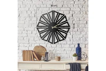 Dekorativ Metallveggklokke - Svart - Interiør - Veggdekorasjon - Klokker