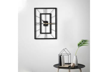 Dekorativ Metallveggklokke - Svart - Interiør - Veggdekorasjon - Klokker