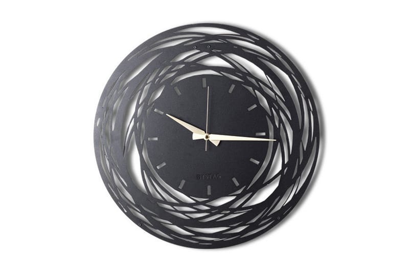 Dekorativ Metallveggklokke - Svart - Interiør - Veggdekorasjon - Klokker