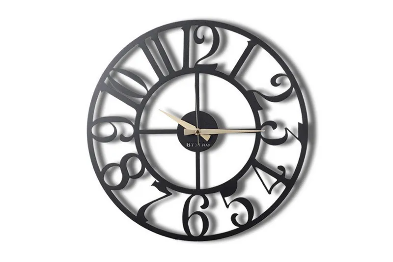 Dekorativ Metallveggklokke - Svart - Interiør - Veggdekorasjon - Klokker