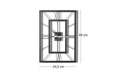 Dekorativ Metallveggklokke - Svart - Interiør - Veggdekorasjon - Klokker
