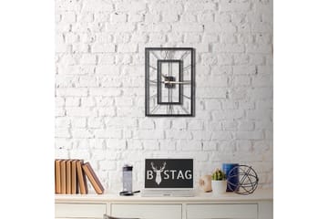 Dekorativ Metallveggklokke - Svart - Interiør - Veggdekorasjon - Klokker