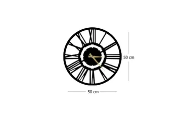 Dekorativ Metallveggklokke - Svart - Interiør - Veggdekorasjon - Klokker