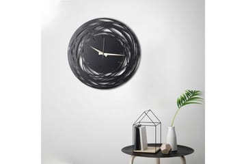 Dekorativ Metallveggklokke - Svart - Interiør - Veggdekorasjon - Klokker