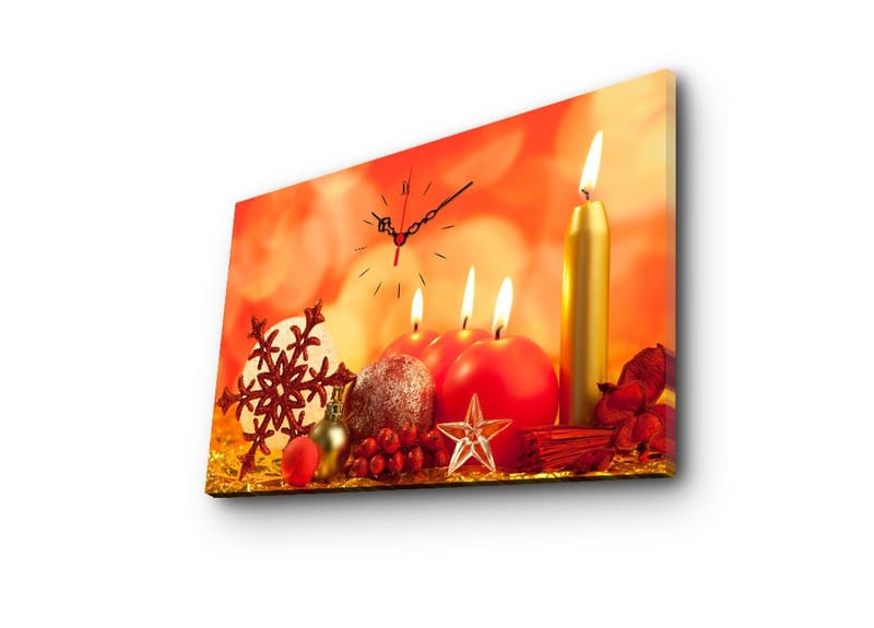 Dekorativ Veggklokke 45x70 cm, Flerfarget