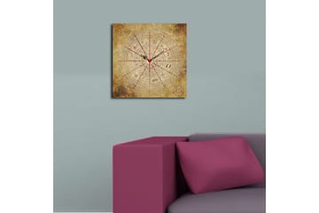 Dekorklokke Tezeren 40x40 cm - Flerfarget - Interiør - Veggdekorasjon - Klokker