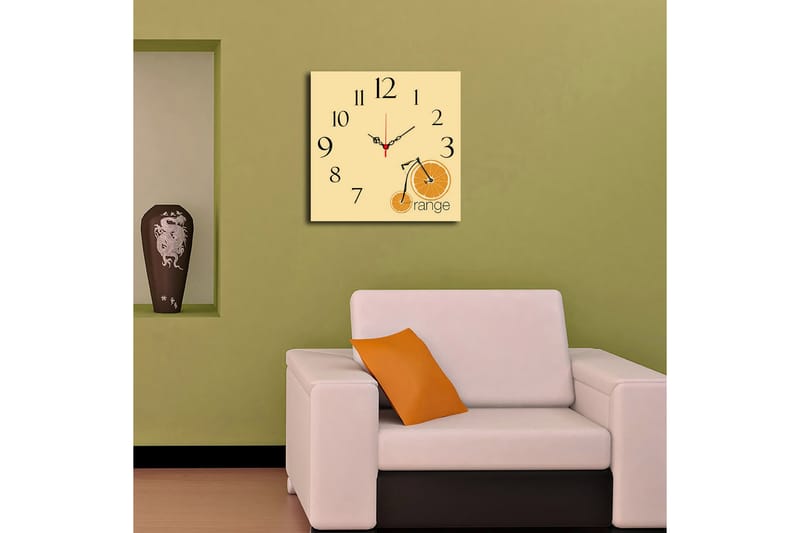 Dekorklokke Tezeren 40x40 cm - Flerfarget - Interiør - Veggdekorasjon - Klokker