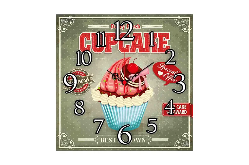 Diyadin Dekorklokke 40x40 cm Kitchen, Flerfarget