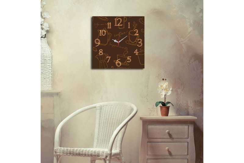 Diyadin Dekorklokke 40x40 cm Kitchen - Flerfarget - Interiør - Veggdekorasjon - Klokker