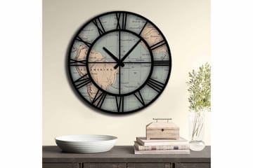 Diyadin Dekorklokke 50 cm Rund - Flerfarget - Interiør - Veggdekorasjon - Klokker