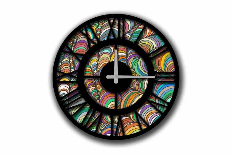 Diyadin Dekorklokke 50 cm Rund, Flerfarget