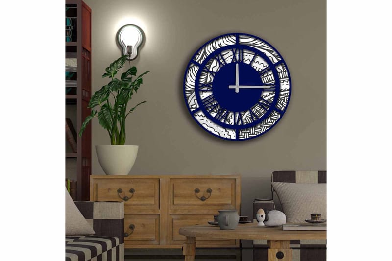 Diyadin Dekorklokke 50 cm Rund - Flerfarget - Interiør - Veggdekorasjon - Klokker