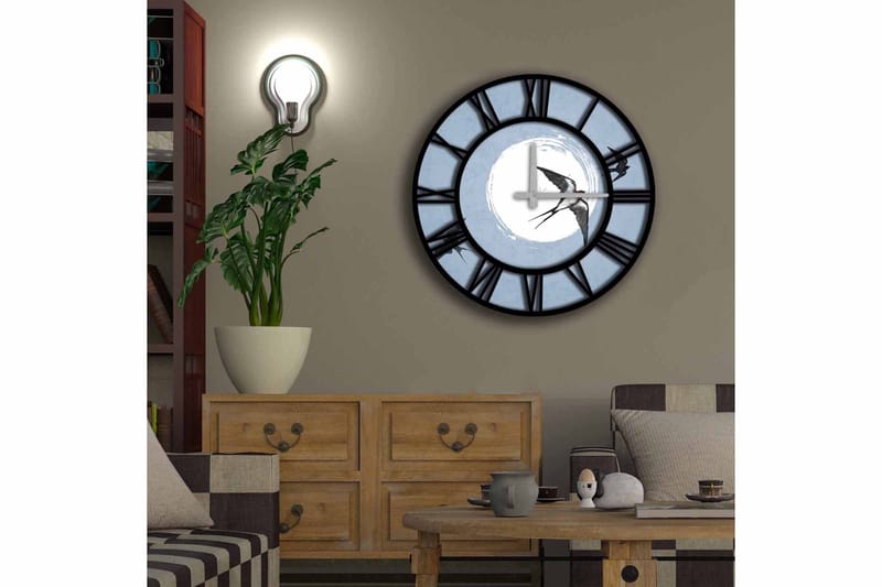 Diyadin Dekorklokke 50 cm Rund - Flerfarget - Interiør - Veggdekorasjon - Klokker